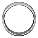 14K White Gold 8 mm Half Round Band Size 13.5