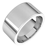 18K White Gold 10 mm Comfort-Fit Flat Band Size 6
