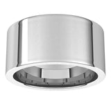 18K White Gold 10 mm Comfort-Fit Flat Band Size 6