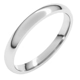 Sterling Silver 2.5 mm Lightweight Comfort-Fit Half Round Band Size 7