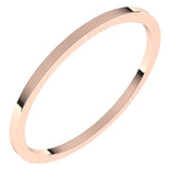 14K Rose Gold 1 mm Flat Band Size 7