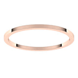 14K Rose Gold 1 mm Flat Band Size 7