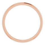 14K Rose Gold 1.5 mm Half Round Band Size 7