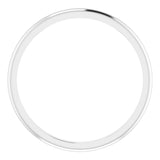 Platinum 1.5 mm Half Round Band Size 8