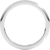 Platinum 1 mm Comfort-Fit Half Round Band Size 4.5