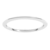 Platinum 1 mm Comfort-Fit Half Round Band Size 5.5