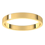 14K Yellow Gold 2.5 mm Flat Band Size 5