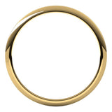 18K Yellow Gold 1 mm Half Round Band Size 6