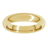 18K Yellow Gold 4 mm Comfort-Fit Half Round Band Size 11