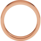 14K Rose Gold 6 mm Comfort-Fit Flat Band Size 5.5