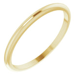 10K Yellow Gold 1.5 mm Half Round Band Size 7