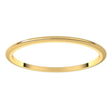 14K Yellow Gold 1 mm Half Round Band Size 4
