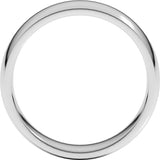 Sterling Silver 6 mm Lightweight Comfort-Fit Half Round Band Size 12