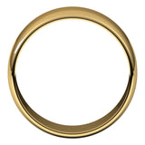14K Yellow Gold 8 mm Lightweight Half Round Band Size 8
