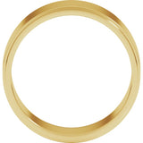 14K Yellow Gold 8 mm Stepped-Edge Flat Band Size 10.5