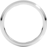 Platinum 2 mm Comfort-Fit Half Round Band Size 4