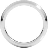14K White Gold 4 mm Comfort-Fit Half Round Band Size 9.5