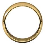 14K Yellow Gold 8 mm Half Round Band Size 9.5