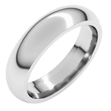 Platinum 5 mm Comfort-Fit Half Round Band Size 10.5