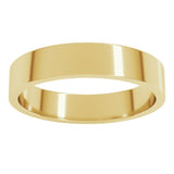 18K Yellow Gold 4 mm Flat Band Size 10