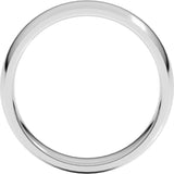 14K White Gold 5 mm Lightweight Comfort-Fit Half Round Band Size 4