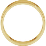 10K Yellow Gold 6 mm Stepped-Edge Flat Band Size 8