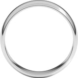 14K White Gold 6 mm Lightweight Half Round Band Size 6.5