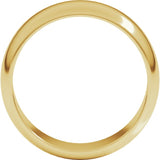 10K Yellow Gold 7 mm Half Round Band Size 9.5