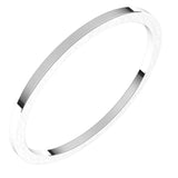 10K White Gold 1 mm Flat Band Size 11