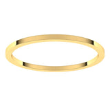 10K Yellow Gold 1 mm Flat Band Size 7