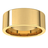 14K Yellow Gold 8 mm Comfort-Fit Flat Band Size 14.5