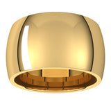 10K Yellow Gold 12 mm Comfort-Fit Half Round Band Size 5.5