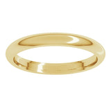 10K Yellow Gold 2.5 mm Comfort-Fit Half Round Band Size 6.5