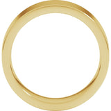10K Yellow Gold 7 mm Comfort-Fit Flat Band Size 4