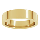 10K Yellow Gold 5 mm Comfort-Fit Flat Band Size 10