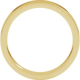 14K Yellow Gold 3 mm Comfort-Fit Flat Band Size 8.5