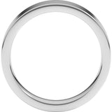 14K White Gold 5 mm Comfort-Fit Flat Band Size 9