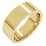 14K Yellow Gold 7 mm Comfort-Fit Flat Band Size 11.5
