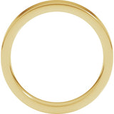 14K Yellow Gold 4 mm Comfort-Fit Flat Band Size 12