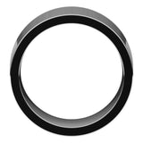 14K White Gold 10 mm Comfort-Fit Flat Band Size 6