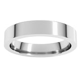Platinum 4 mm Comfort-Fit Flat Band Size 5
