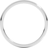 14K White Gold 1.5 mm Lightweight Comfort-Fit Half Round Band Size 4