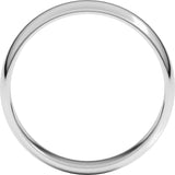 Sterling Silver 5 mm Lightweight Half Round Band Size 11
