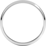 Sterling Silver 3 mm Lightweight Half Round Band Size 9