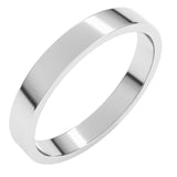 14K White Gold 3 mm Flat Band Size 6