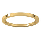 14K Yellow Gold 1.5 mm Comfort-Fit Flat Band Size 6.5