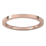 14K Rose Gold 1.5 mm Comfort-Fit Flat Band Size 6.5
