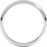 14K White Gold 3 mm Half Round Band Size 8