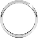 14K White Gold 4 mm Half Round Band Size 4