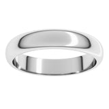 14K White Gold 4 mm Half Round Band Size 4